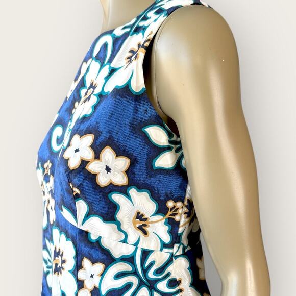Hilo Hattie Vintage Hawaiian Original USA Sheath Dress Sleeveless Size 12 Floral - Picture 9 of 16